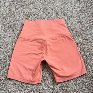 Lululemon Peach High-Waisted Women Shorts